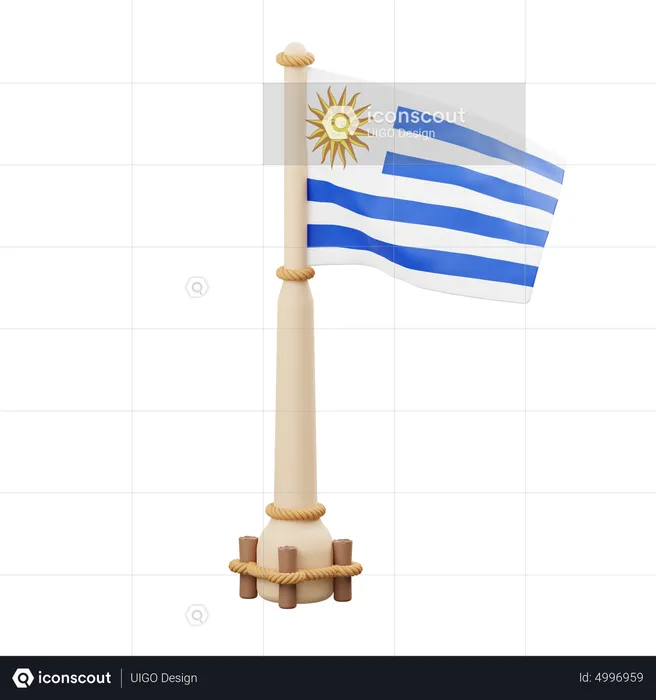 Bandera uruguaya  3D Icon