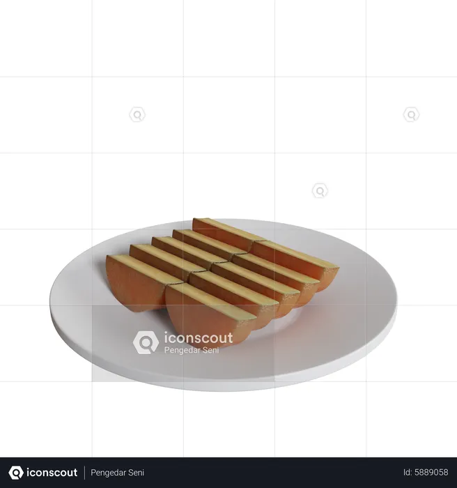 Bandros On A Plate  3D Icon