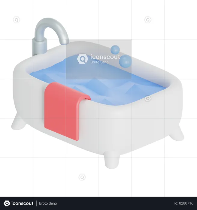 Bañera  3D Icon