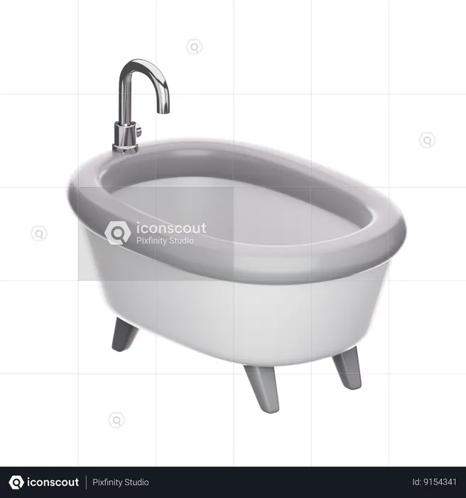 Bañera  3D Icon