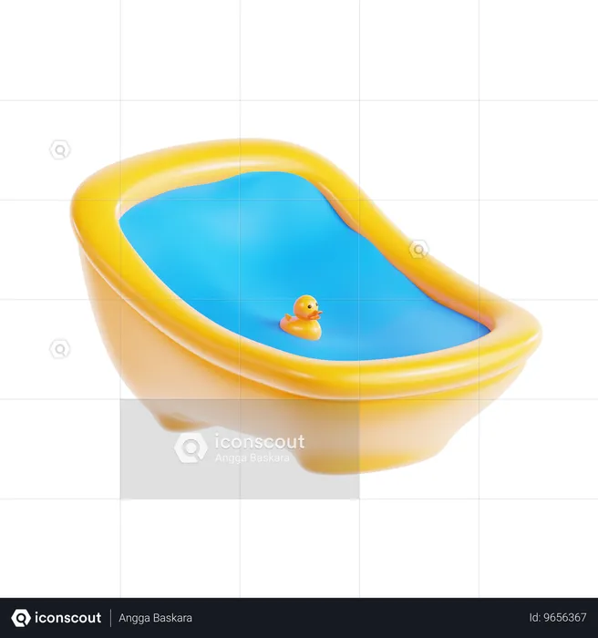 Bañera de bebé  3D Icon