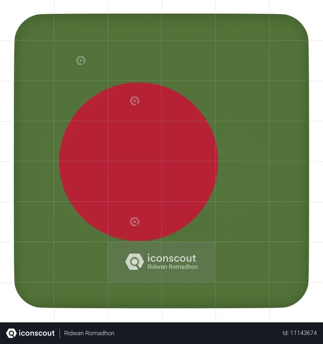 Bangladesch Flag 3D Icon