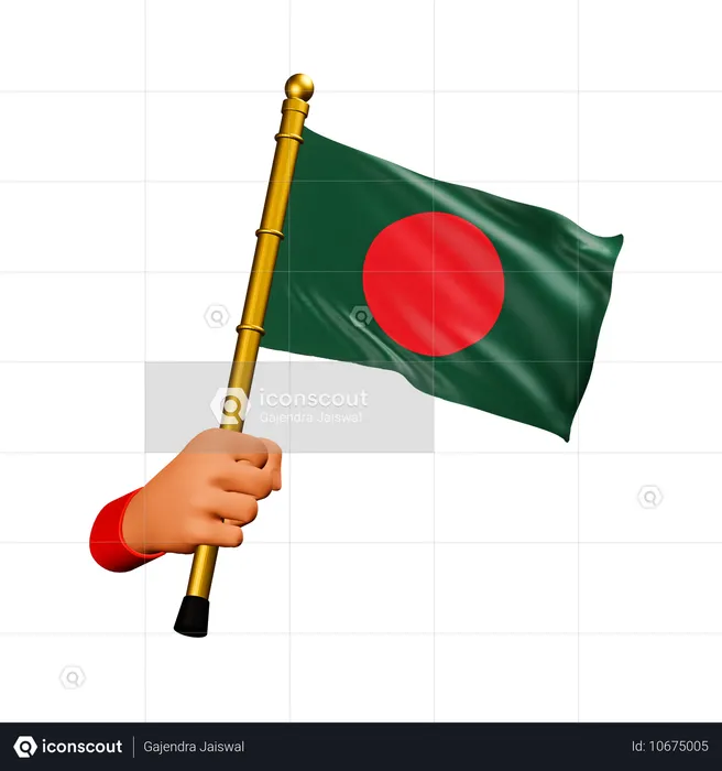 Bangladesch flagge Flag 3D Icon