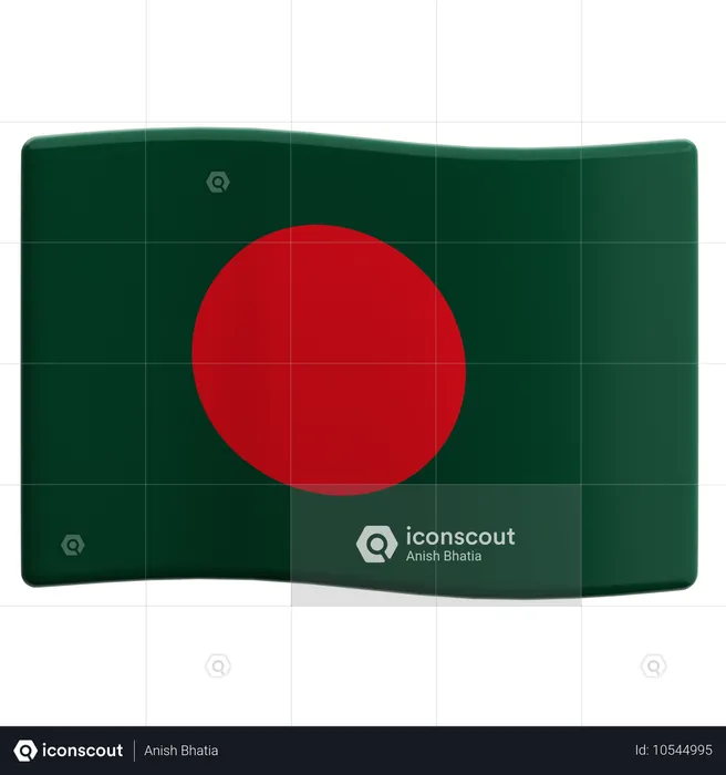 Bangladesh Flag 3D Icon