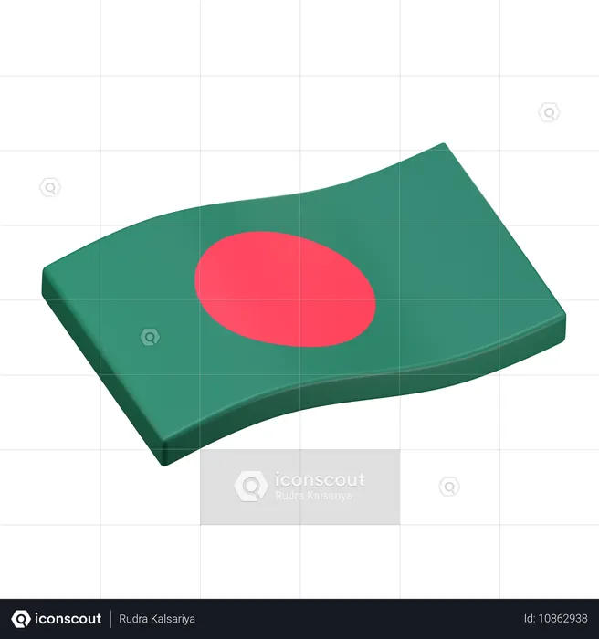 Bangladesh Flag 3D Icon