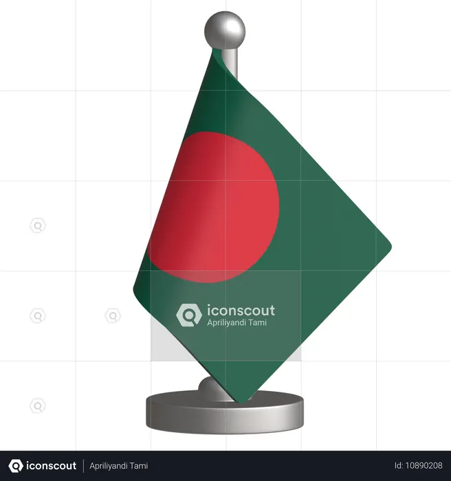 Bangladesh Desk Flag  3D Icon