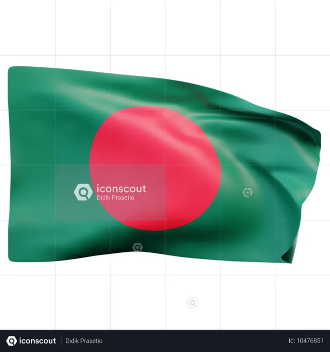 Bangladesh Flag Flag 3D Icon