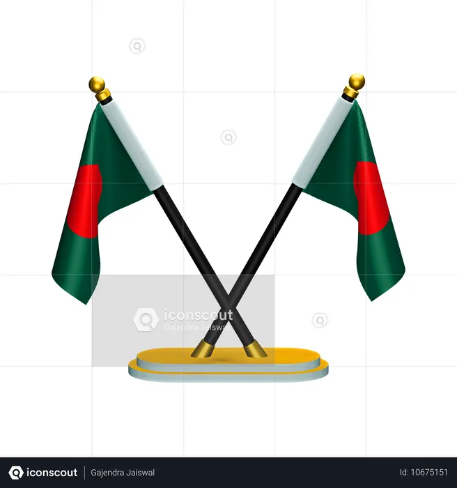 Bangladesh Flag Flag 3D Icon