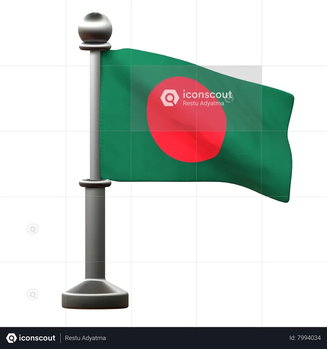 Bangladesh Flag Flag 3D Icon