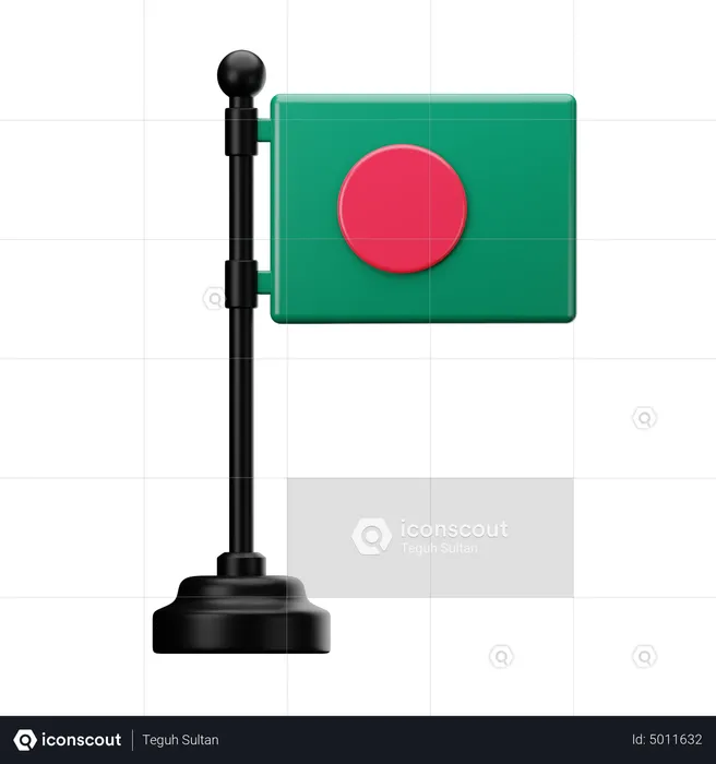 Bangladesh Flag Flag 3D Icon