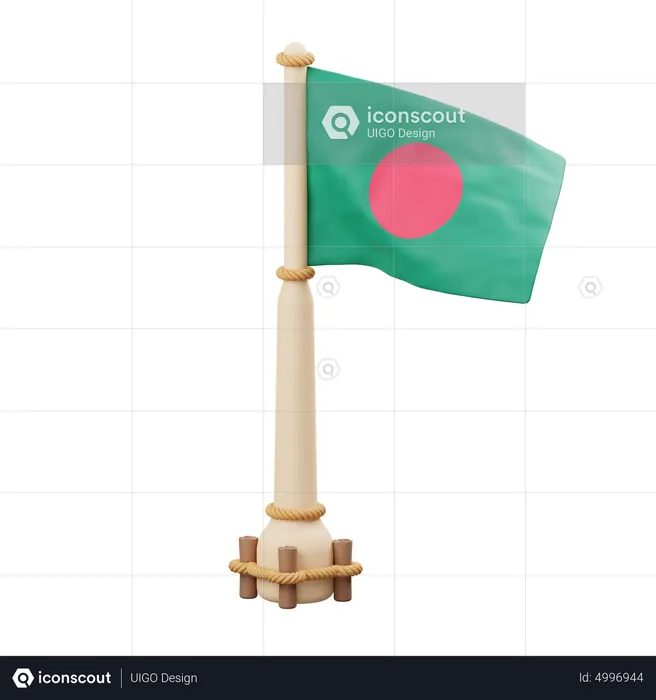 Bangladesh Flag  3D Icon