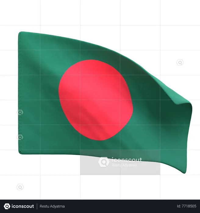 Bangladesh Flag Flag 3D Icon