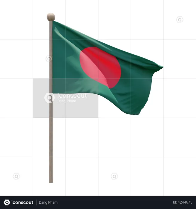 Bangladesh Flagpole Flag 3D Flag