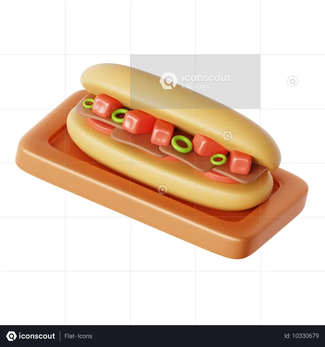 Banh mi  3D Icon