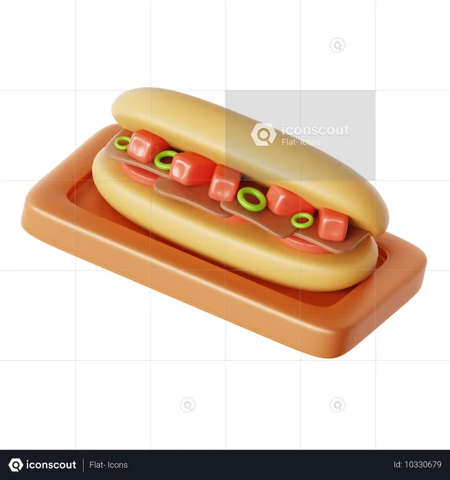 Banh mi  3D Icon