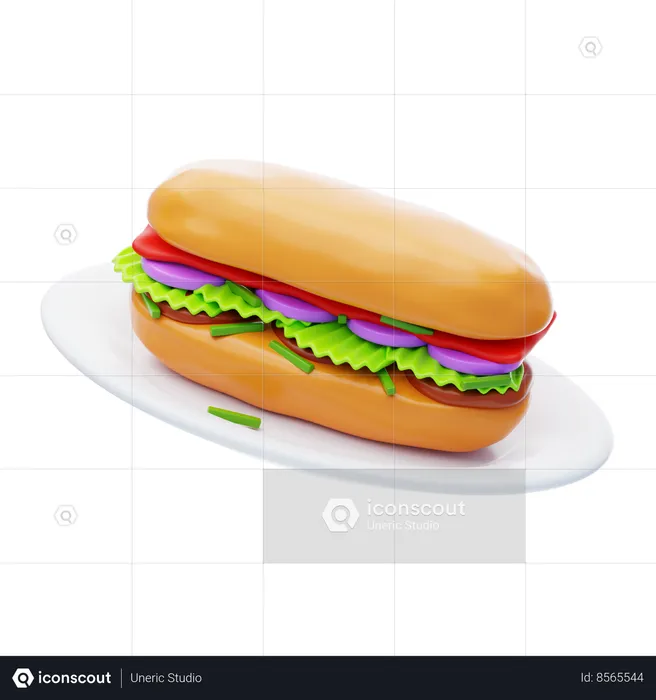 Banh mi  3D Icon