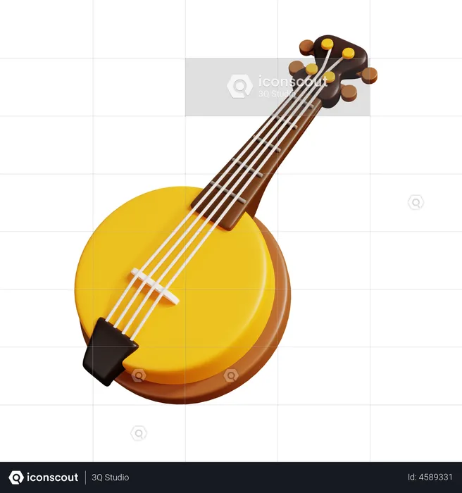Banjo  3D Illustration