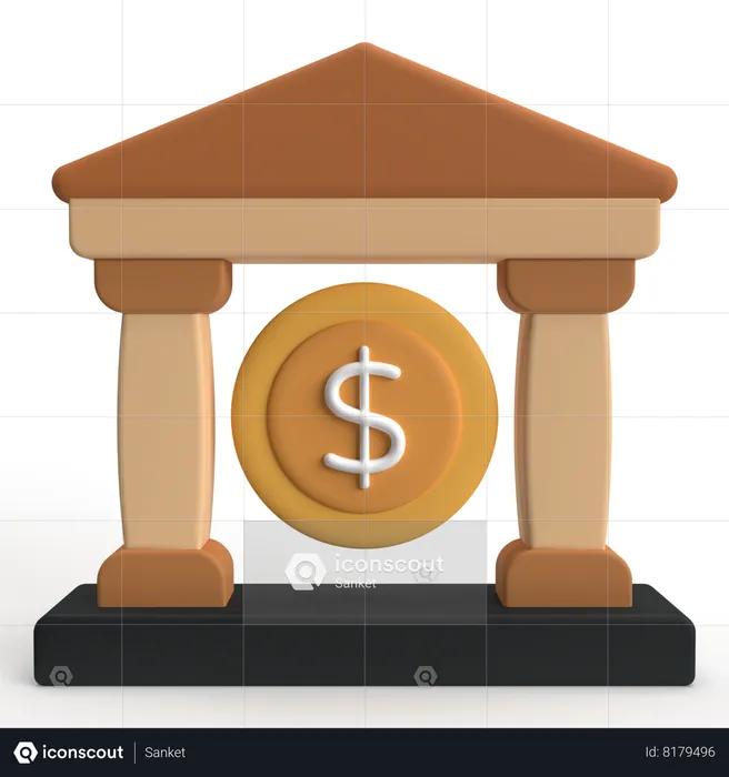 Bank  3D Icon