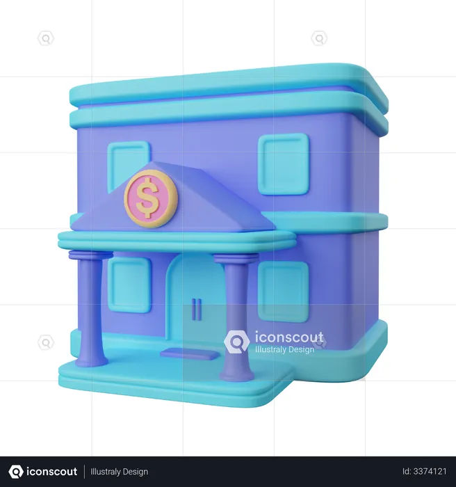 Bank  3D Icon