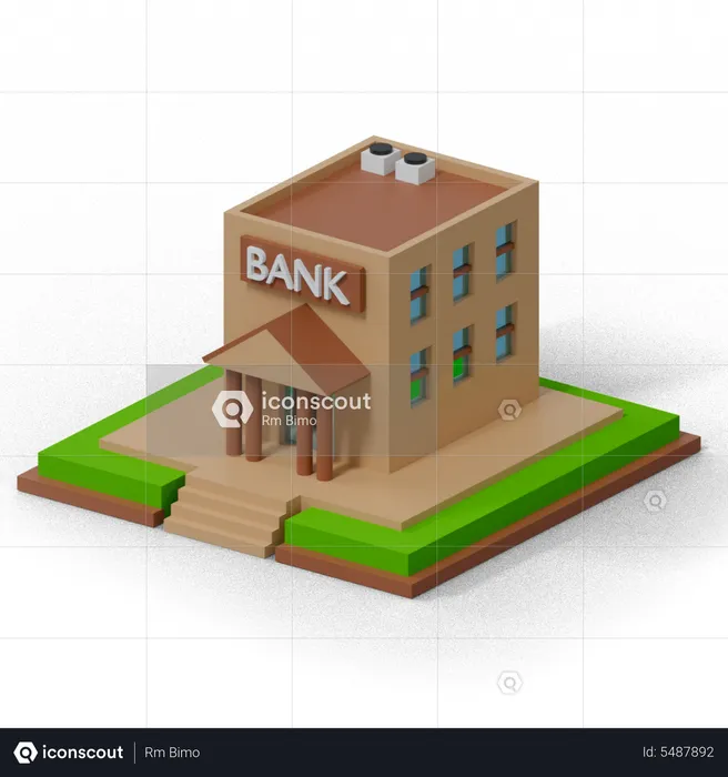 Bank  3D Icon