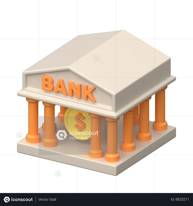 Bank  3D Icon