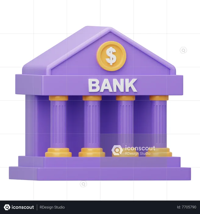 Bank  3D Icon