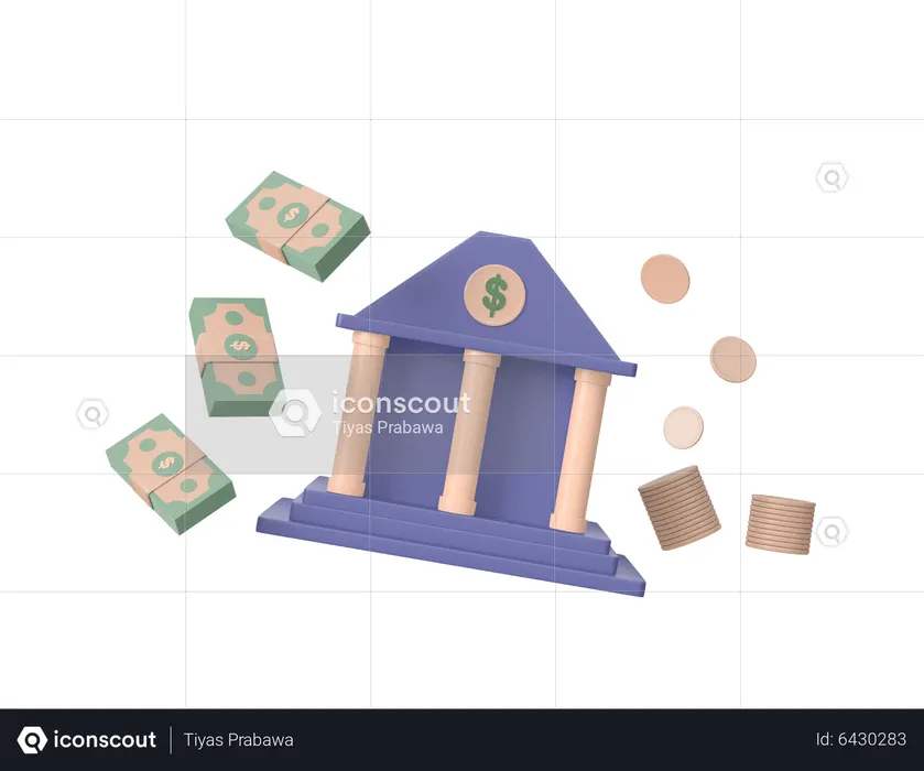 Bank Architecture  3D Icon