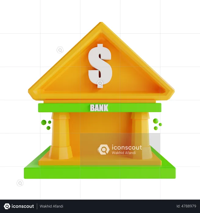 Bank Architecture  3D Illustration