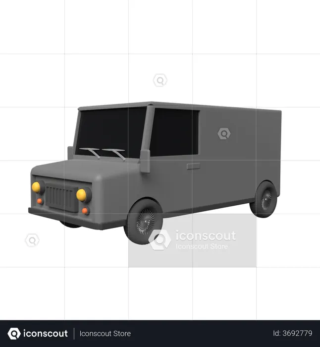 Bank Armored Car  3D Illustration