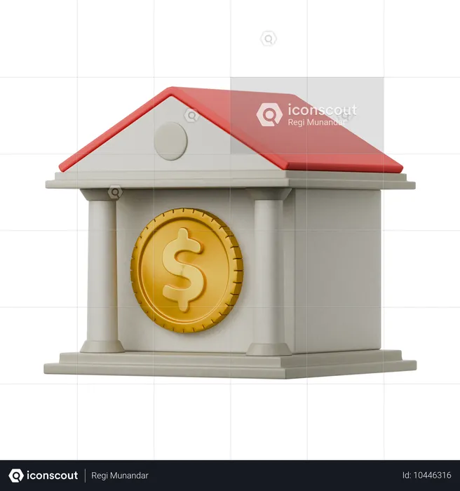 Bank Building  3D Icon