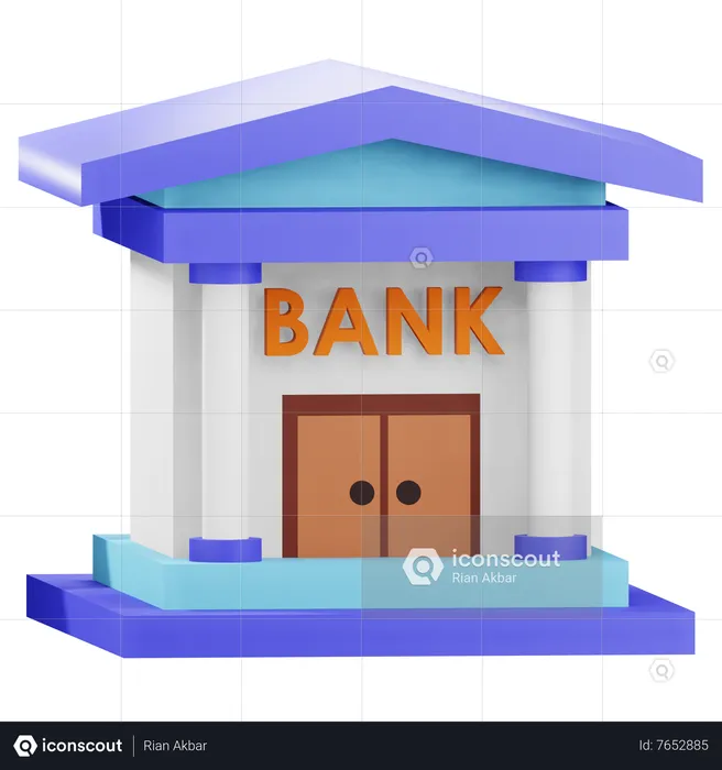 Bank Building  3D Icon