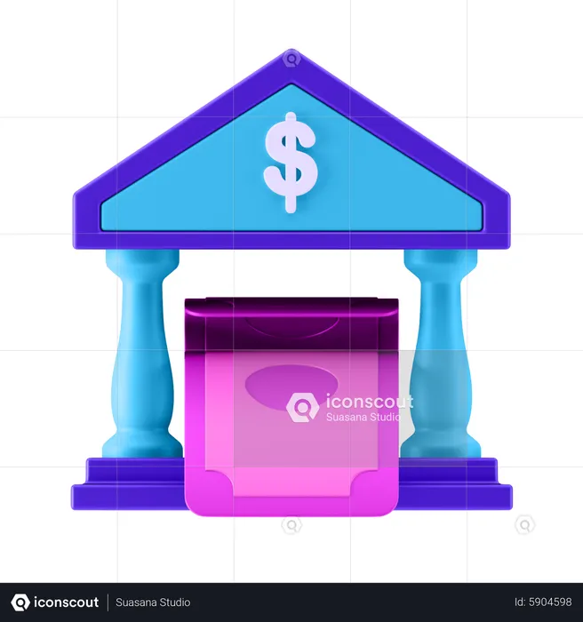 Bank Building  3D Icon