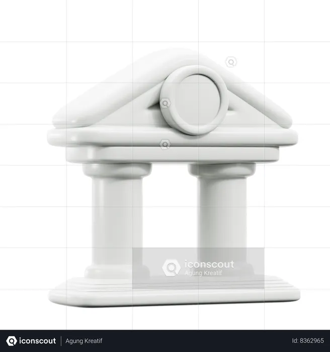 Bank Building  3D Icon