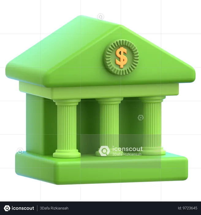 Bank Building  3D Icon