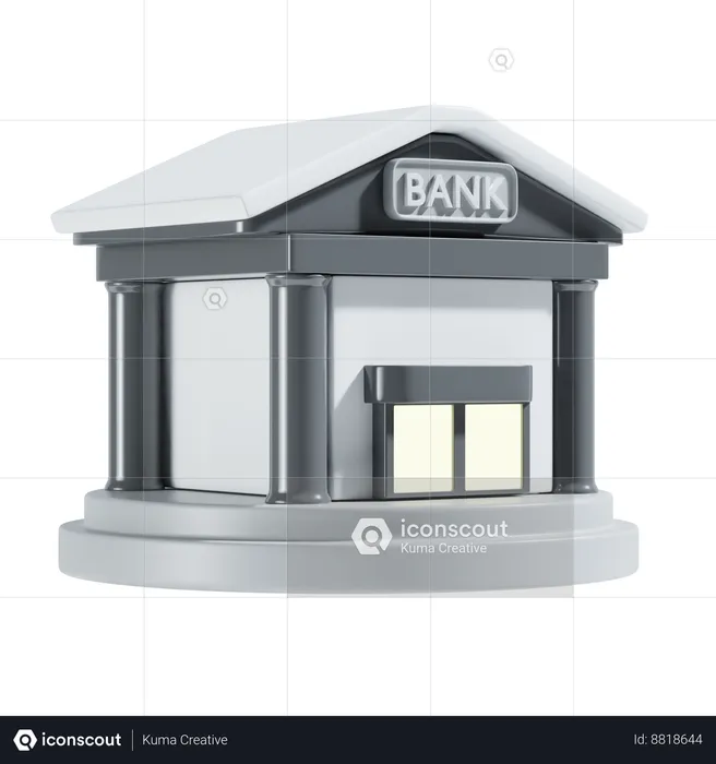 Bank Building  3D Icon