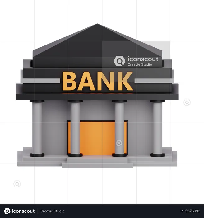 Bank Building  3D Icon