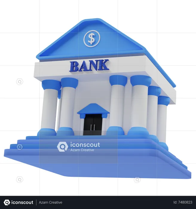 Bank Building  3D Icon