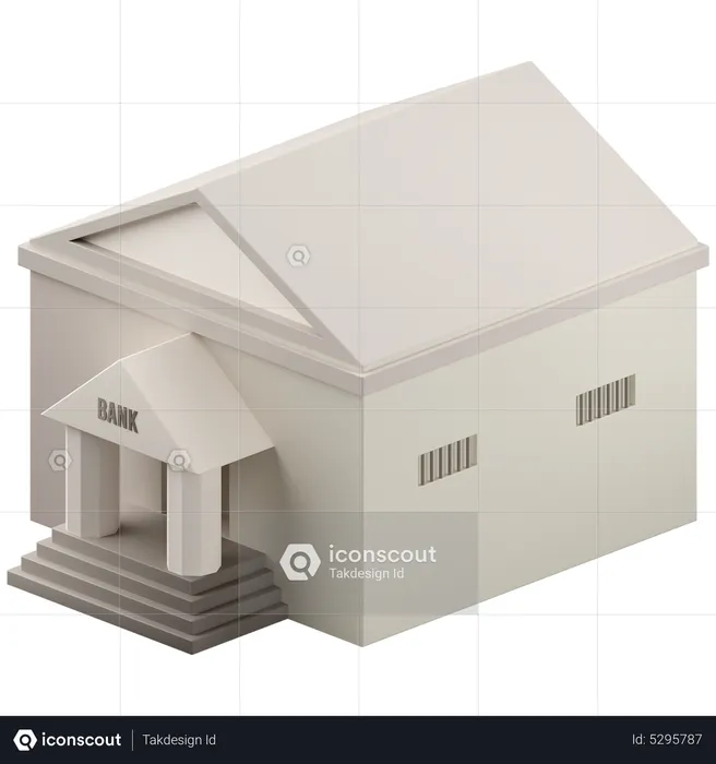 Bank building  3D Icon