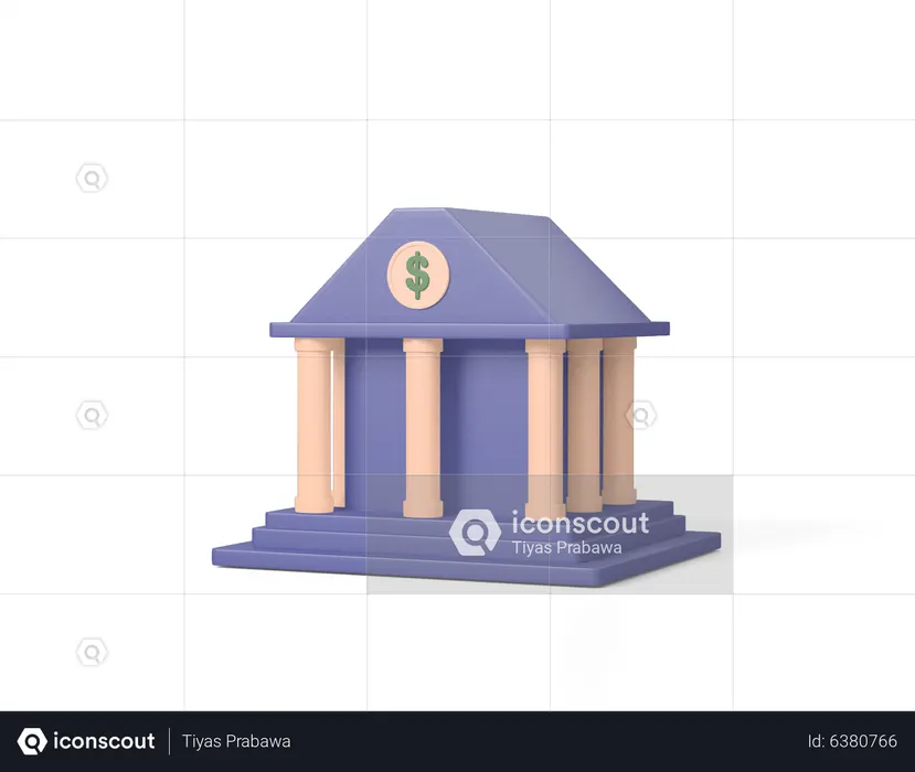 Bank Building  3D Icon