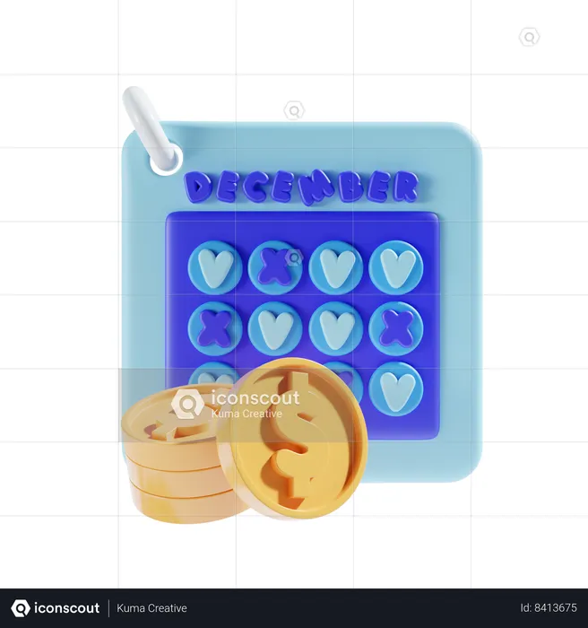 Bank Calendar  3D Icon