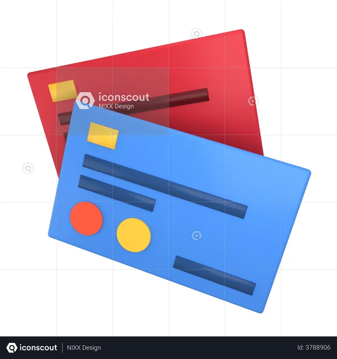 Bank Card  3D Illustration
