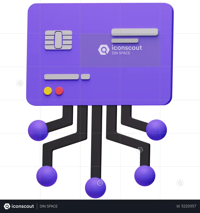 Bank Card Network  3D Icon
