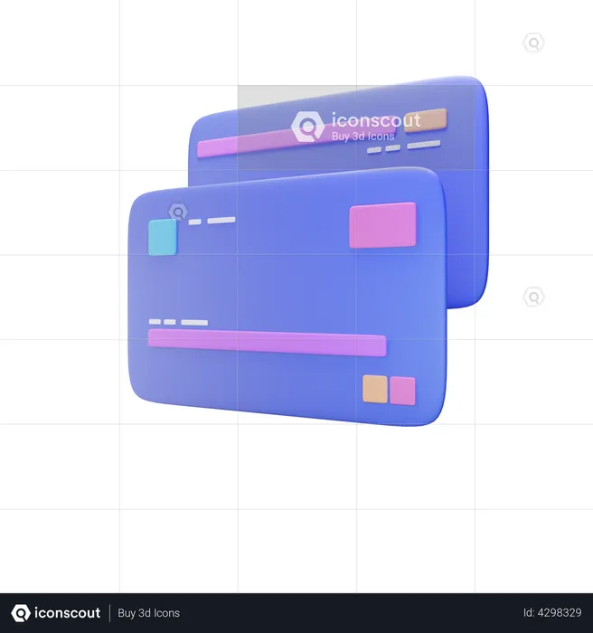 Bank cards  3D Illustration