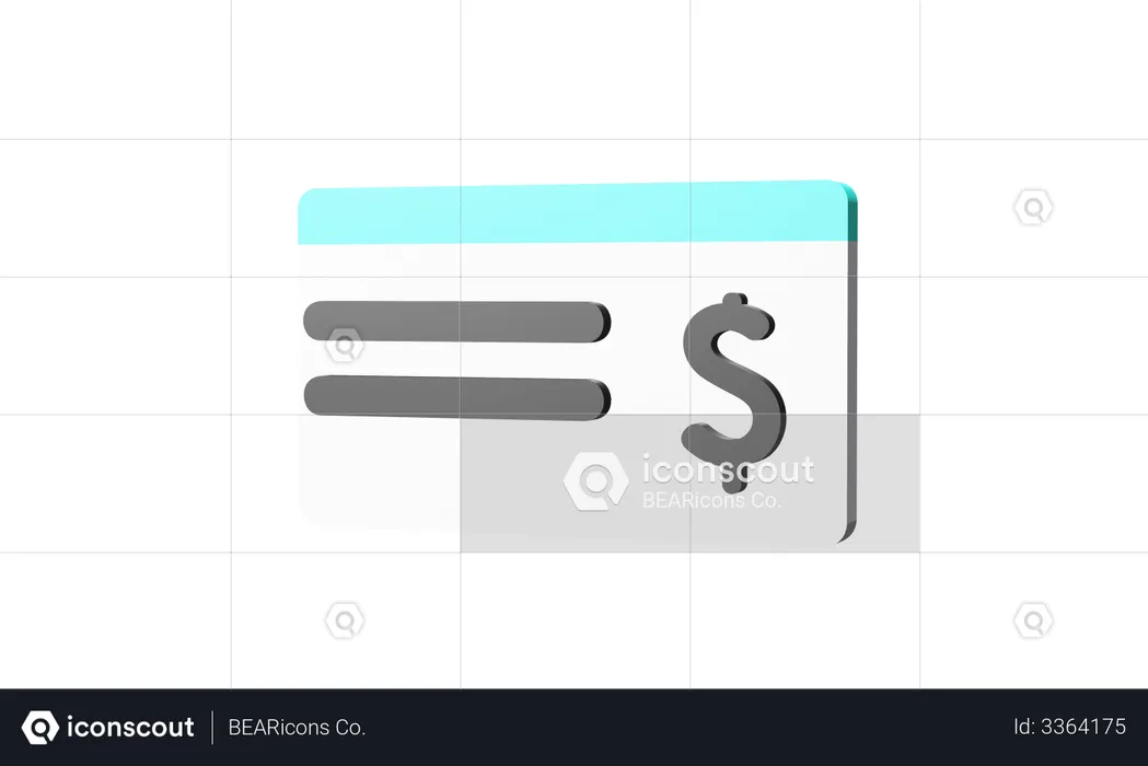 Bank Cheque  3D Illustration