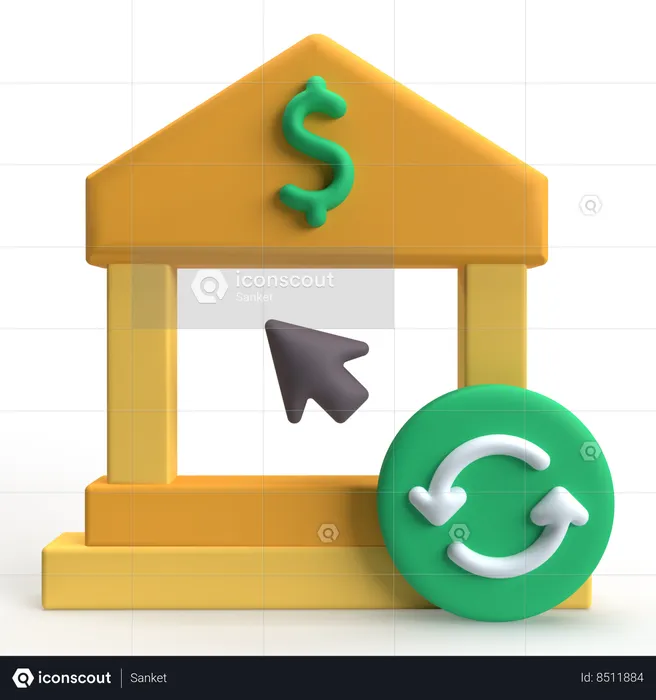 Bank Data Backup  3D Icon