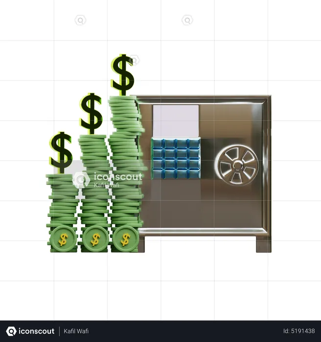 Bank Deposit Profit  3D Icon