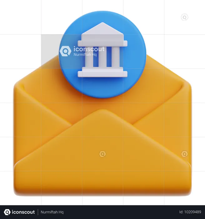 Bank Email  3D Icon