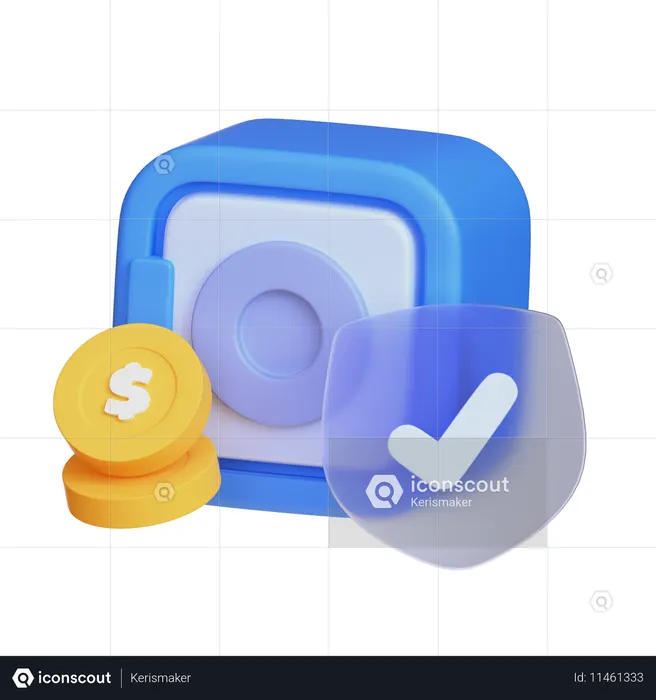 Bank Insurance  3D Icon