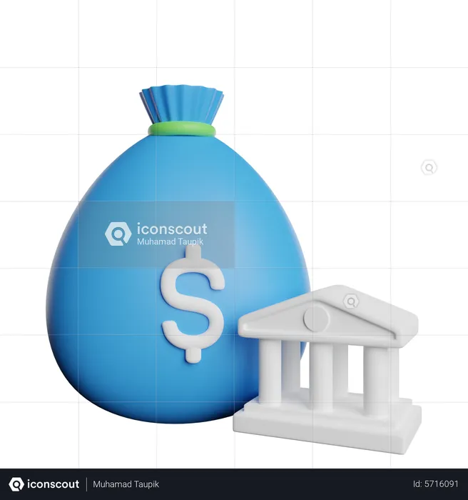 Bank Investment  3D Icon