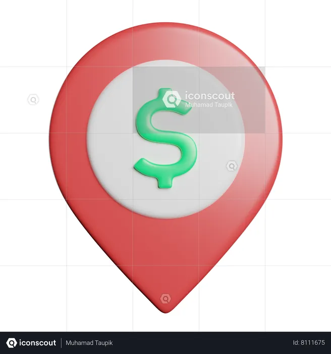 Bank Location Flag 3D Icon